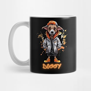 Cool Graffitti Cartoon Doggy GLOW Mug